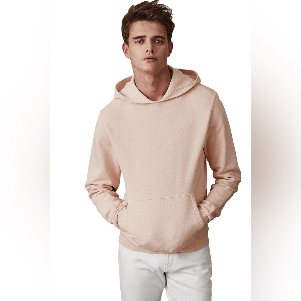 Reiss Ruben Soft Pink Hoodie Sz S